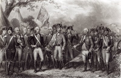 The British Surrendering Their Arms to General Washington, 19th October 1781, Engraved by J. Stephenson by American School